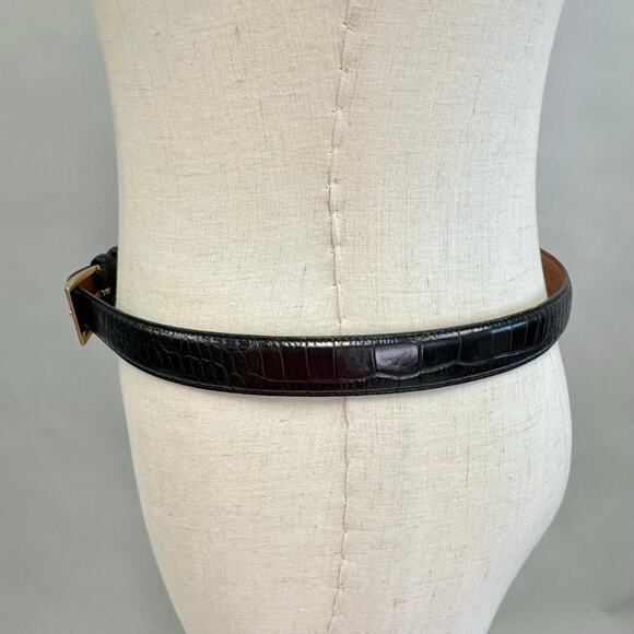 Lauren Ralph Lauren Logo Reversible Black Leather Belt Size Large/X Large - Picture 14 of 14